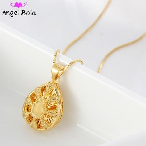 New Fashion Punk Unisex Drop Shape Pendant Necklace Creative Luxury Golden Necklace Jewelry Holiday Gift Wholesale