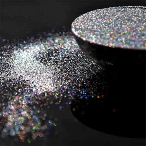 Wholesale 0.2mm(1/128) 008 loose 50grams hologram glitter, nail glitter powder dust polyester glitter for nail art glitter