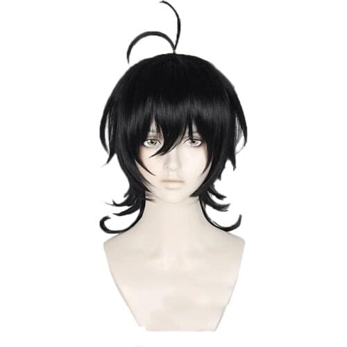 Anime SK8 the Infinity Miya Chinen Cosplay Wig Black Short Heat-resistant Synthetic Hair SK8 the Infinity SK Eight Role Play