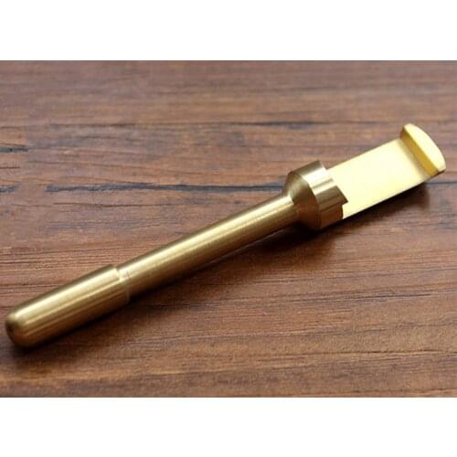 1PC Portable Handmade Brass Opener High Quality Simple Long Handle Opener Keychain Key Ring Pendant Creative Household Product
