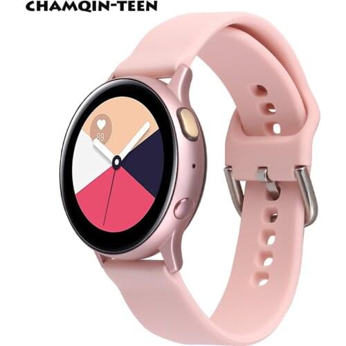 20mm Watch Strap Silicone For Samsung Galaxy Watch 42mm Active2 40/44mm Sport Wrist band For Samsung S2 Classic For amazfit gts