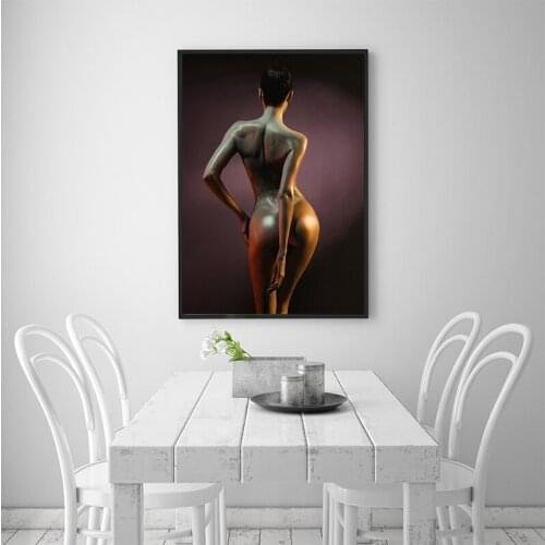 Nordic Minimalist Fashion Pretty Sexy Shoulder Woman A4 Canvas Painting Art Print Poster Wall Paintings Modern Home Wall Decor