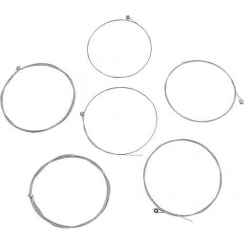 6pcs Electric Guitar String Nickel Alloy Wound Silver White