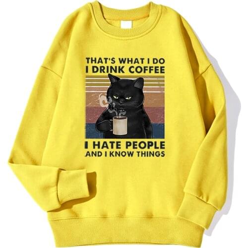 Thats What I Drink Coffee Hoodies Mens Comics Printing Clothes Autumn New Simplicity Fashion Hoody Fleece Pocket Jackets