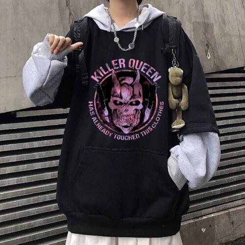 JoJos Bizarre Adventure Fashion Men Women Unisex Loog Sleeve Sweatshirt Pullovers Jojo No Kimyona Boken KILLER QUEEN Hoodie