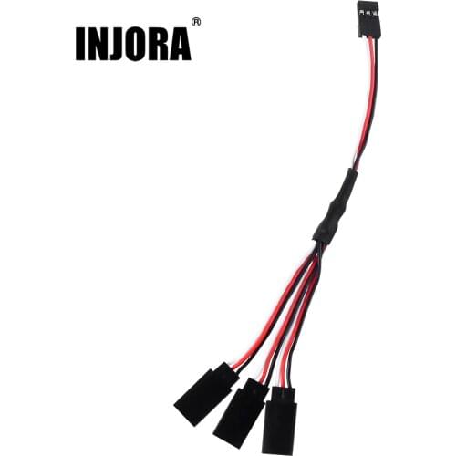 INJORA 1PCS 15/30/40cm 1 to 3 1 to 4 RC Servo Extension Wire Cable for Futaba JR Male to Female RC Model