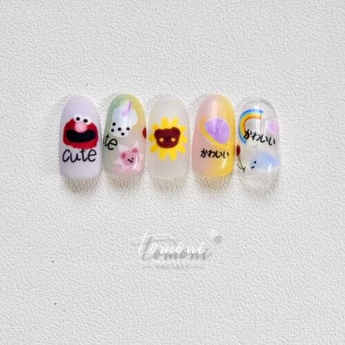 Street Graffiti Nail Sticker Foil Nail Art Cute Anime Stickers For Manicure Flower Sliders Designer Accessories Nails Decoration