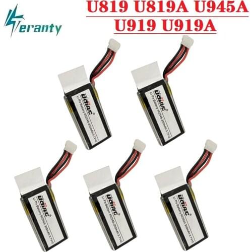 5Pcs Original U819 U819A U945A U919A RC Helicopter 7.4V 350mAh Li-po Battery 402545 for 3D Flip Drone RC Quadcopter Spare Parts