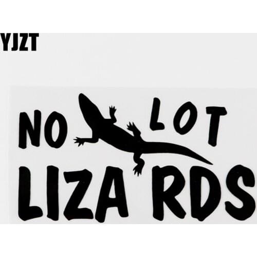 YJZT 15CMX8.3CM Originality Decal No Lot Lizards Vinyl Car Sticker Black/Silver 8C-0151