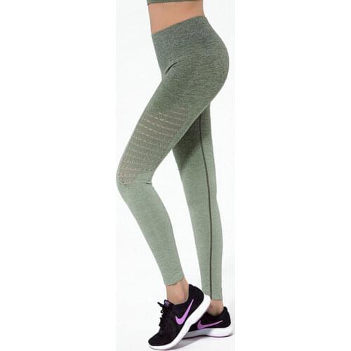 New Ombre Seamless Leggings Women High Waist Booty Sport Leggings Tummy Control Yoga Pants Fitness Gym Leggings Athletic Tights
