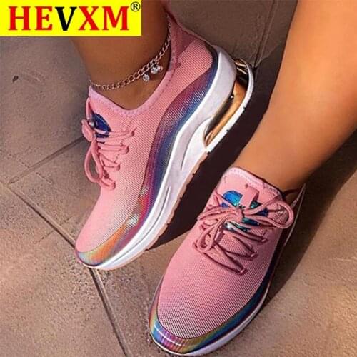 Women Lace Up Sneaker 2020 Woman Casual Mesh Spring Autumn Womens Breathable Ladies Comfortable Female Vulcanize Shoe Plus Size