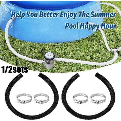 1/2pc Hose Swimming Accessory For Intex 32mm Swimming Pool Tube Black 1.5m Pump Replacement Hose Filter Pump Hose