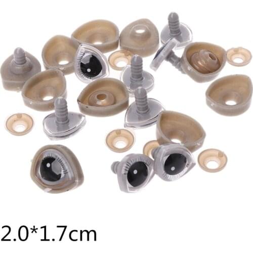 10 Sets Funny Cartoon Triangle Plastic Eyes For Teddy Bear Dolls Toy Animal Dolls Accessories