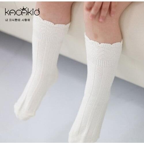 10 Pair Sweet Newborn Baby Girl Socks Cotton Summer Infant Baby Knee High Socks for 0-4 Years White/Pink