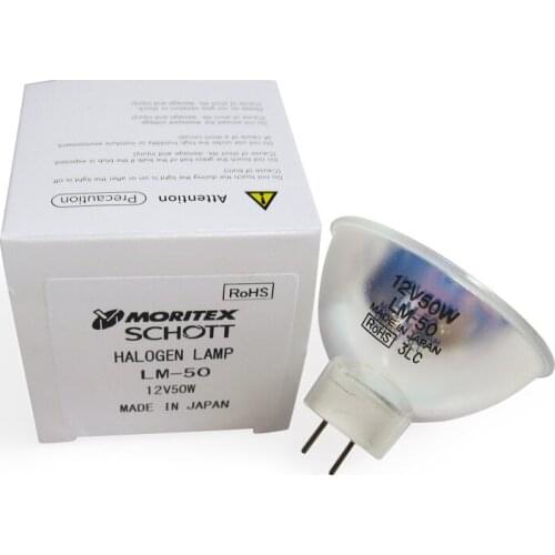 2pcs,MORITEX LM-50 12V50W halogen lamp,MCR-50W LM50 12V 50W projector bulb