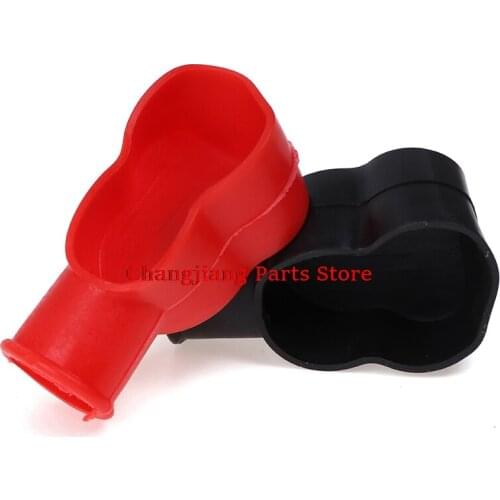 2pcs Universal Car Battery Terminal Cap Negative Positive Terminal Covers Protector Replacement Batteries Car Accessories