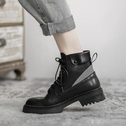 2021 Boots Women Shoes for Winter Boots Fashion Shoes Woman Casual Autumn Leather Botas Mujer Female Ankle Boots Women