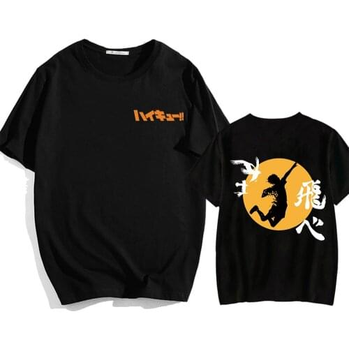 2021 Haikyuu Karasuno Japanese Anime T Shirt Men Summer Harajuku Tops Fly High Graphic Tees Anime Kawaii T-shirt