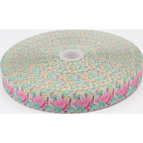 22002 Bow Love Heart Grosgrain Ribbon Design Customized ​Logo Printed for DIY Hair Bow Craft Festival Decorations ​25-75MM