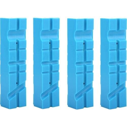 4Pcs Vise Jaws, 5.5 Inch Multi-Groove Magnetic Soft Bench Vise Vice Jaw Pad Accessories