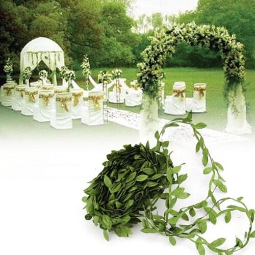 7m/10m Artificial Leaf Vine Simulation Foliage Vines Green Leaves Rattan Fake Wreath Decorative Home Wall Garden Party Decor