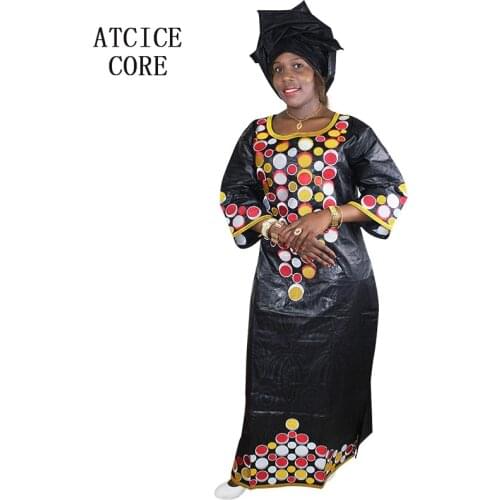 African dresses for women fashion design new african bazin embroidery design dress LA105