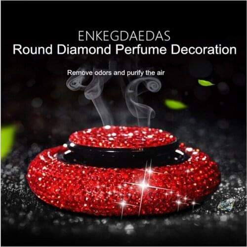 2020 Car perfume seat type cute diamond ladies high-end car aroma car interior jewelry ornaments balm lasting light fragrance