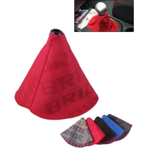 Car Gear Shift Collars Interior Accessories Racing Shifter Boot Cover Bride Hyper Fabric Universal Manual Gear Shift Knob
