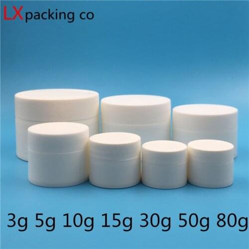Free Shipping 3ml 5ml 10ml White Plastic Empty Bottle Packaging Pill Eye Gel Small Sample Empty Cosmetic Containers 50 pcs