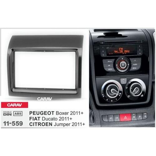 CARAV 11-559 Car Radio Fascia Panel for Boxer / Ducato /Jumper (Piano black) Stereo Dash Facia Trim Surround CD Installation Kit