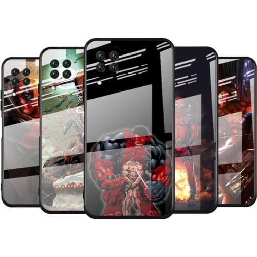 Tempered Glass Cover Love Marvel Deadpool Art For Huawei Y6 Y7 Y9 Y5P Y6P Y8S Y8P Y9A P Smart Z 2019 2020 2021 Phone Case