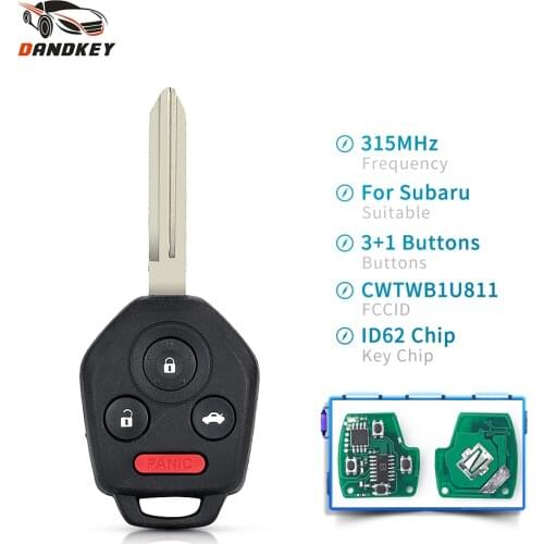 Dandkey For Subaru Tribeca 3.6L Base 2011 2012 2013 2014 CWTWB1U811 ASK Remote Car Control Key 4D62 Chip 315mhz Fob 4 Buttons