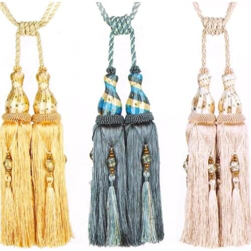 Curtain Holder Bedroom Supplies Household Decoration Curtain Accessories Double Ball Rural Curtain Tieback Drapes Fringe Tassels