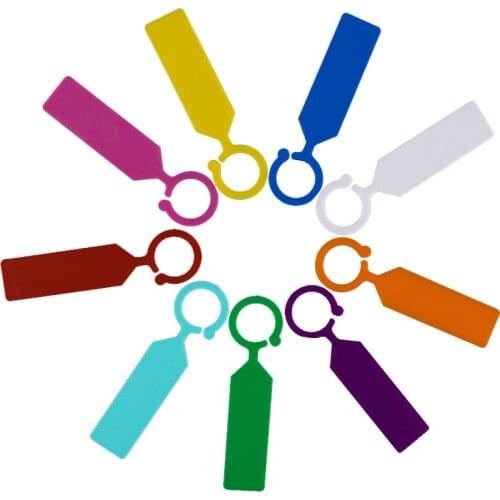 50PCS Label Pot Marker Stake Hanging Tags Greenhouse Bonsai Collar Tags High Quality Plastic Plants Tags Nursery Garden Ring