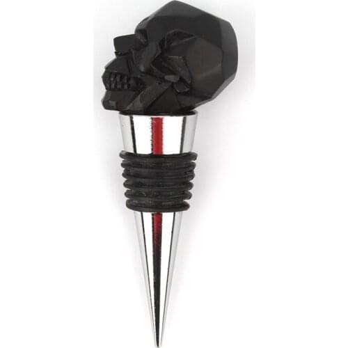 Halloween Skull Champagne Red Wine Bottle Stopper Upside Down Sealer Plug Home Kitchen Bar Tool