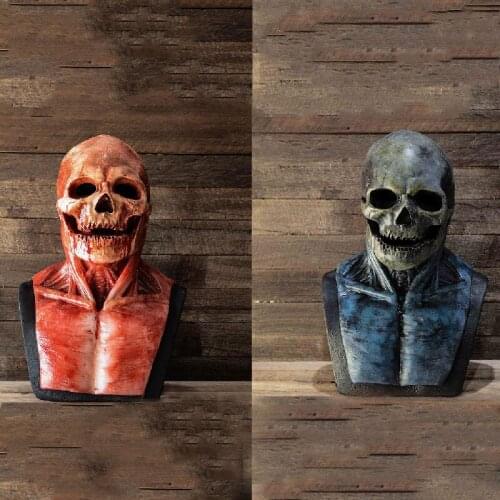 Halloween Mask Scary Latex Bloody Skull Mask Horror Anonymous Mask Cosplay Headgear Props Halloween Party Supplies