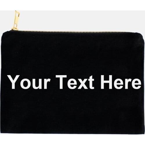 Cosmetic Bag Letter Printing Toilet Bag Ladies Makeup Bag Custom Name Canvas Travel Make Up Bag Personalized Gift Bag for Women