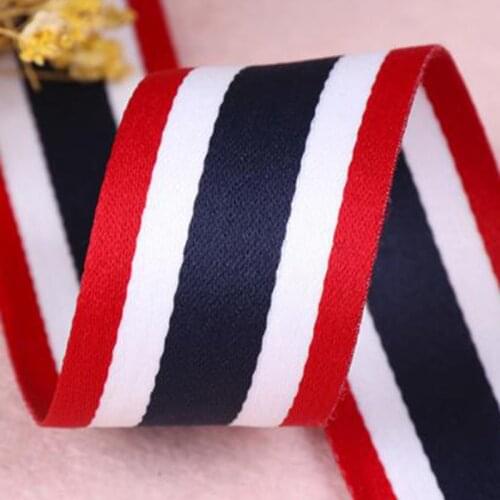 3M Red Wihte Blue 30mm Stripe Webbing Grosgrain Ribbons backpack Belt decoration tape DIY garment handmade sewing accessories
