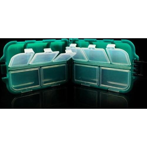 Square Fish Hook Bait Lure Box Multi-Compartments Fishing Tackle Storage Case