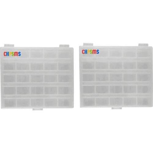 #LBBX-25 2PCS 25Holds Universal Bobbin transparent plastic Box Compatible with Janome,Elna, Bernina ,Singer,Brother BOBBINS