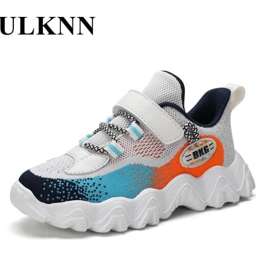 Male Childrens Sports Shoes Light Autumn Kids Sneakers 10-12-15 Year Old Kid Male Shoes Casual Sneakers Gray Shoe