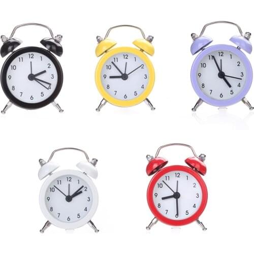 Top Selling Twin Bell Silent Alloy Stainless Metal Alarm Clock Digital Desk Electronic Alarm Clocks Desktop Table Watches
