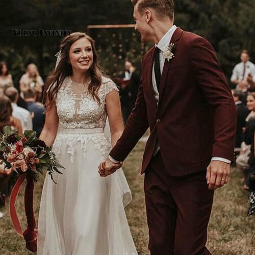 Hot Sale Ball Gown Wedding Dresses 2021 Short Sleeves Bridal Gown Illusion Back Scoop Court Train Applique White Plus Size Bride