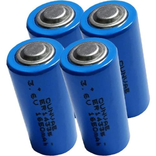 4PCS 2/3AA Size ER14335 14335 3.6V 1650mah Lithium Batteries High Energy Li-ion Instrument Battery for Smart Meter
