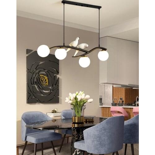 Nordic style restaurant chandelier bird simple modern dining room lamp creative dining table lamp 2021 new lamp