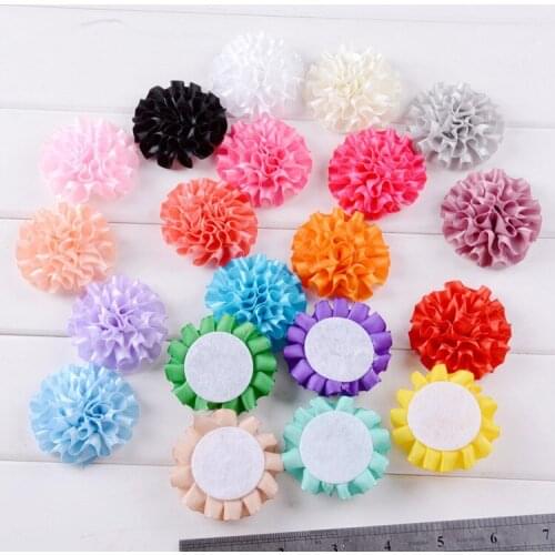 Cute 10pcs/lot Polyester Ribbon Flower Hair Accessories DIY Accessories Boutique Hair Flower Party Decoration