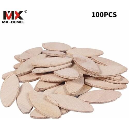 MX-DEMEL 100Pcs/Sets No. 20# Assorted Wood Biscuits For Tenon Machine Woodworking Jointer Power Tool Woodworking Accessories