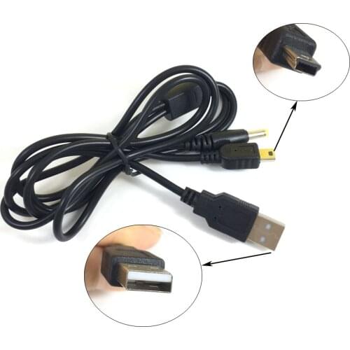 Newest 10PCS/Lot 2 in 1 USB 2.0 Data Transfer Sync Charge Charger Cable Cord for Sony For PSP 2000 3000 PS Vita cable