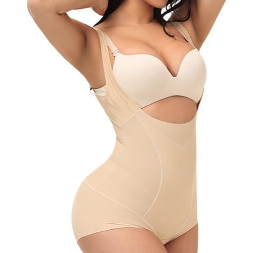 Full Body Shaper Waist Trainer Open Crotch Bodysuit Shapewear Women Girdle Corset Overbust Slimming Sheath Belly Tummy Control