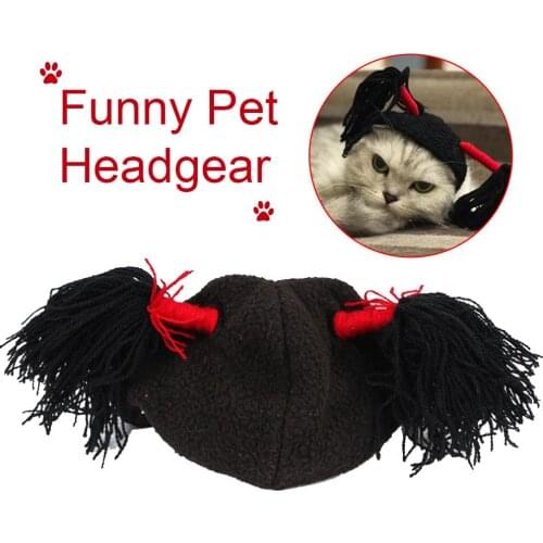 Funny Pet Cat Wig for Cats and Dogs Pet Head Costume Funny Pet Dog Cat Costume Pet Clothing Accessories